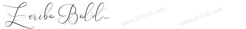 Zeribo Bold字体转换